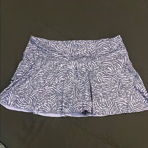 Athleta Women's Purple Zebra Printed 13.5" Tennis Skort